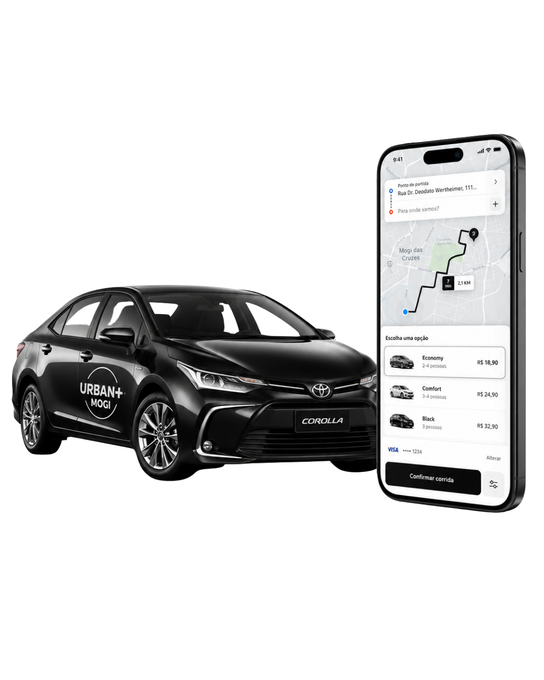Toyota Corolla Urban+ Mogi com app de corridas